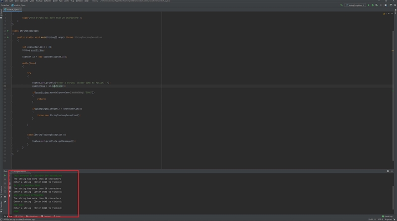 Modify the solution to PP 11.1 such that it catches and handles the exception if it-example-1