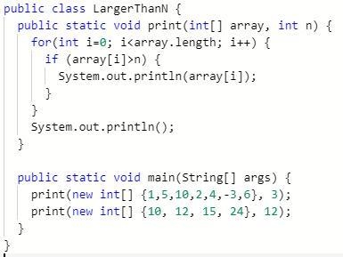 In a program, write a method that accepts two arguments: an array of integers and-example-1