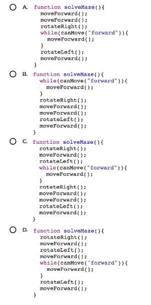 Here is the API for a robot library. // moves the robot forward function moveForward-example-1