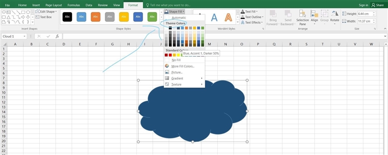 Linda wants to change the color of the SmartArt that she has used in her spreadsheet-example-1