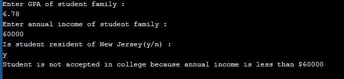 Java Programming Using nested if statement For a student to be accepted in XYZ College-example-1