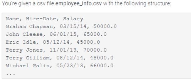 calculateAverageSalary(filename): Returns the average salary of all employees rounded-example-1