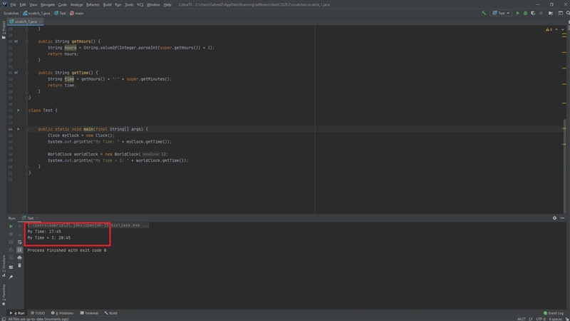 Implement a class Clock whose getHours and getMinutes methods return the current time-example-1