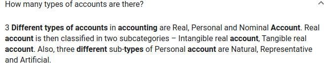 There are ______ type of accounts option 1 :- ONE option 2:- TWO option 3:- THREE-example-1