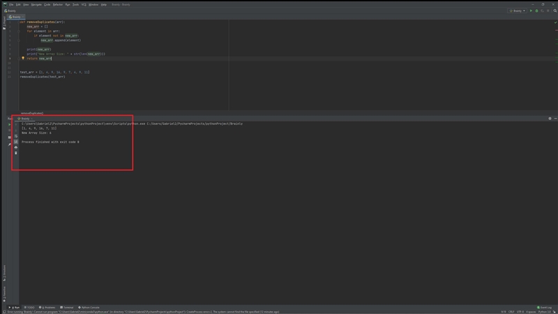 Write a function that removes duplicates from an array. For example, if remove_ duplicates-example-1