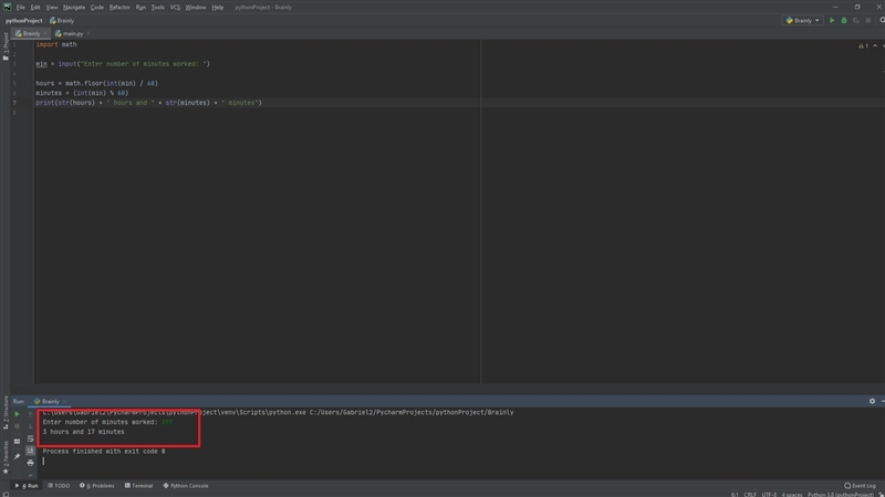 Write a program named HoursAndMinutes that declares a minutes variable to represent-example-1