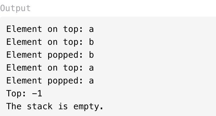 write a c program to insert and delete values from stack( to perform pop and push-example-1