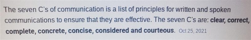 What does the 7 C s stand in communication skill​-example-1