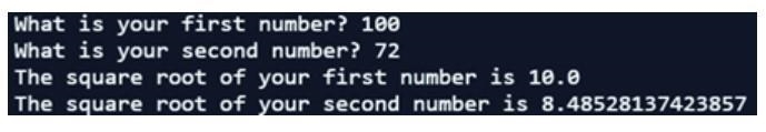 For this lab, you will write a program that has this output if the user enters 100 and-example-1