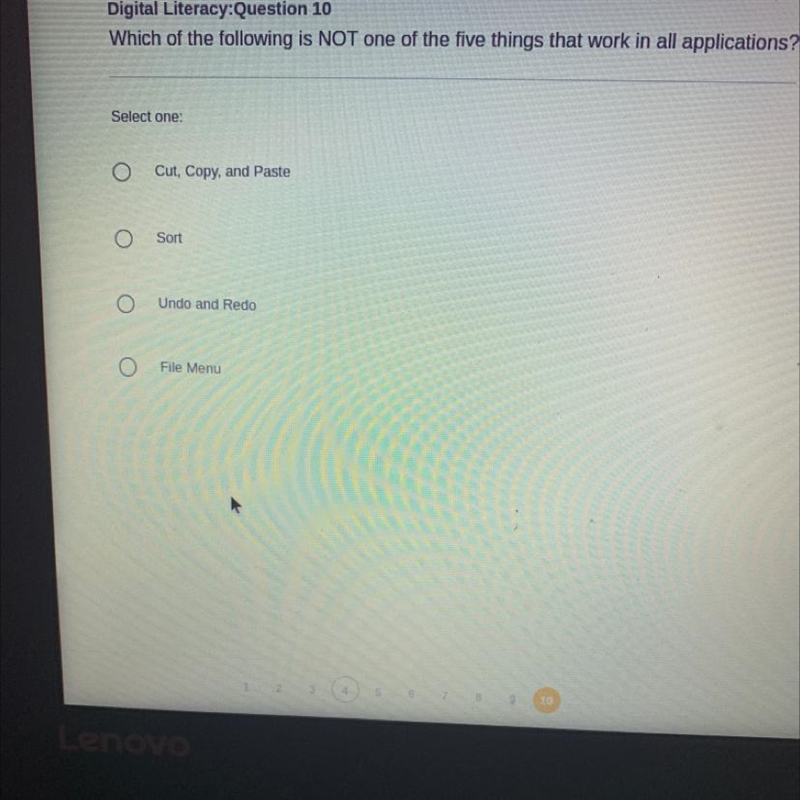 Which of the following is NOT one of the five things that work in all applications-example-1