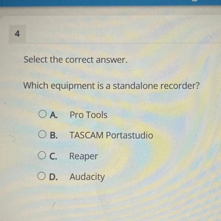 Which equipment is a standalone recorder?-example-1