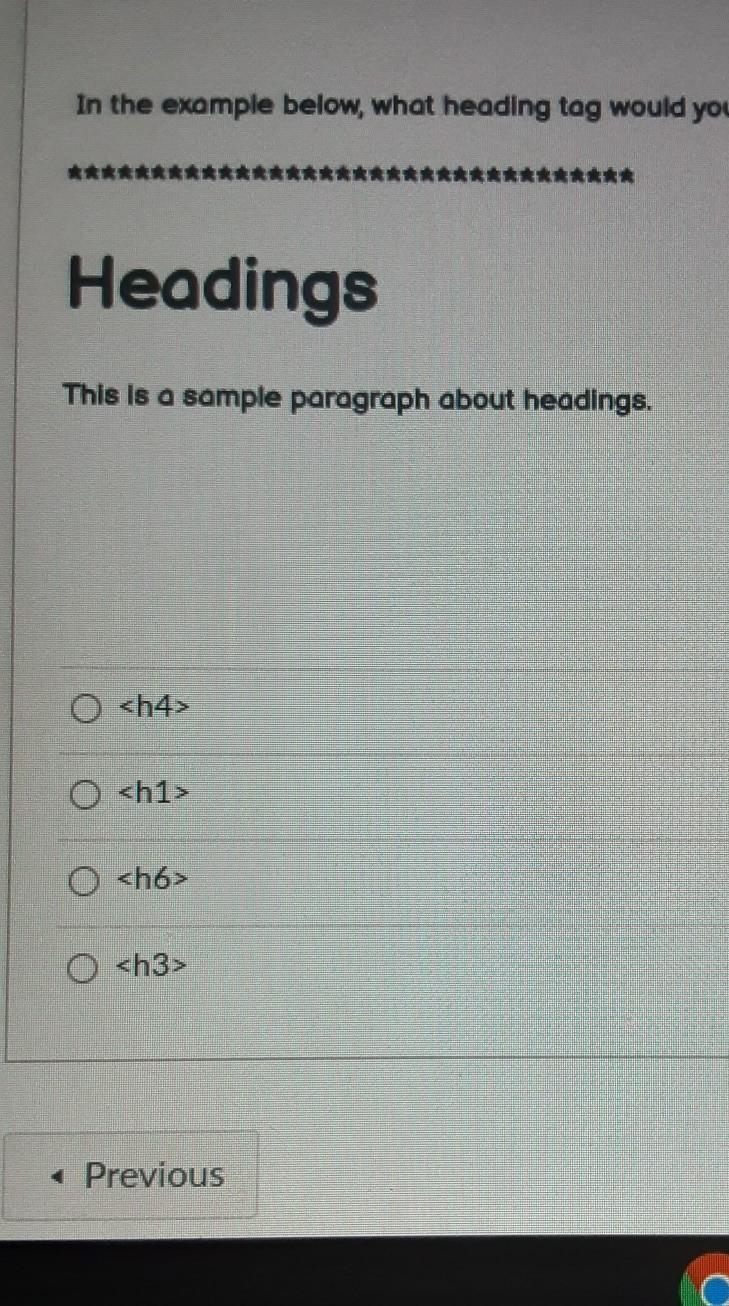 Which heading size fits for the word headings​-example-1