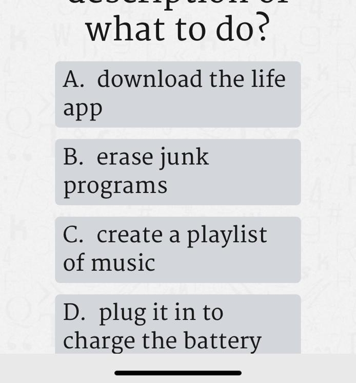 If you wanted to help your phone , a nonliving thing , perform the process of life-example-1