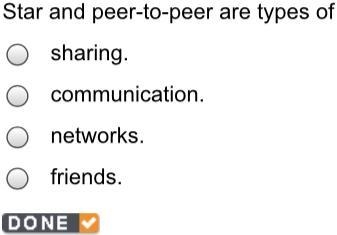 Star and peer-to-peer are types of-example-1