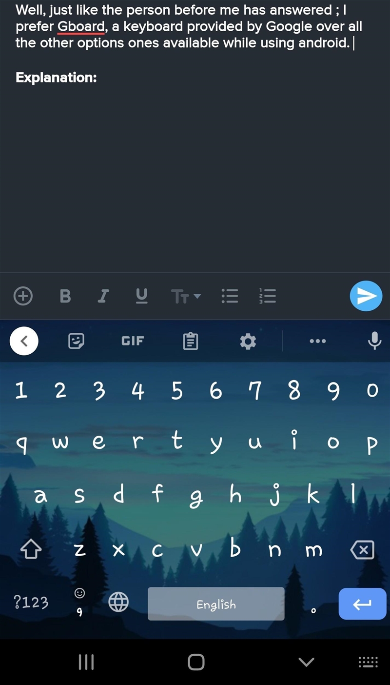 Name of the best Android keyboard Pls I need it asap!! For educational purpose I need-example-1