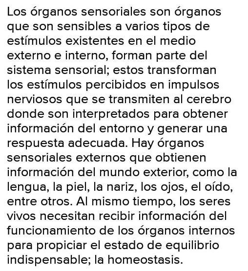 Los organos de los sentidos perciben de la misma manera un estimulo?! Porque?-example-1