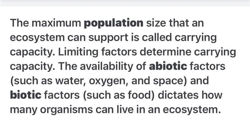 What are limiting factors and carrying capacity?-example-1