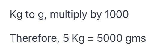 Draw a flowchart to convert 5 kg into gram .​-example-1