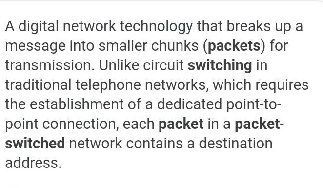 How do you describe packet switching in your own words-example-1