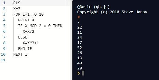 11. Find the output of the following programs: CLS X= 7 FOR I = 1 to 10 PRINT X IF-example-1