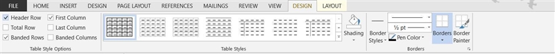 Which is an example of a table style option? O banded columns O shading O borders-example-1