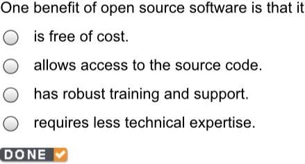 One benefit of open source software is that it-example-1