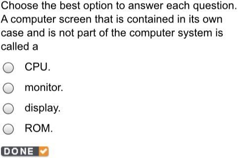 A computer screen that is contained in its own case and is not part of the computer-example-1