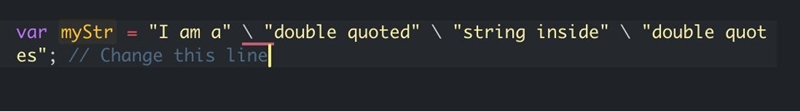 If you know javascript...plz help me Having trouble using "\" to ecape first-example-2