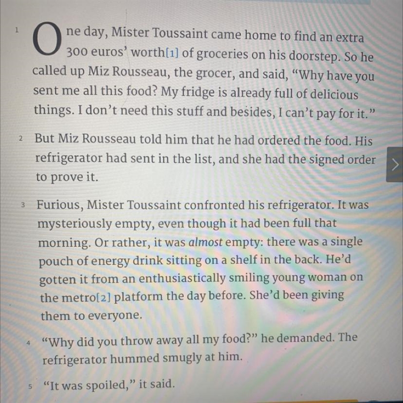 Which details in paragraphs 1-5 contrast with your experience and expectations? Based-example-1