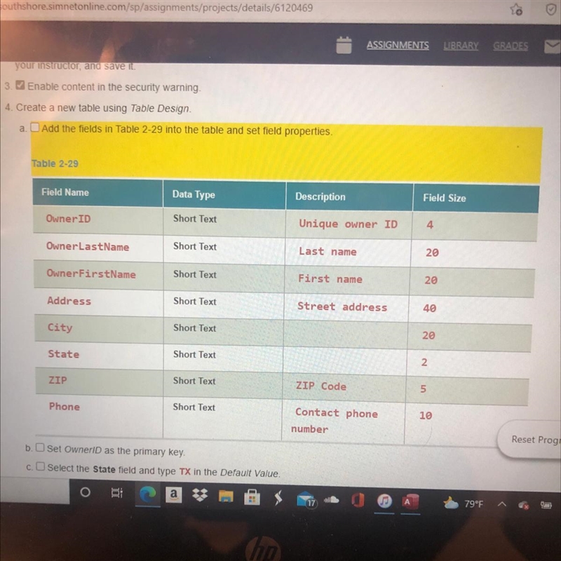 If anyone knows how to use Access, how would I create a table like this one? (Add-example-1