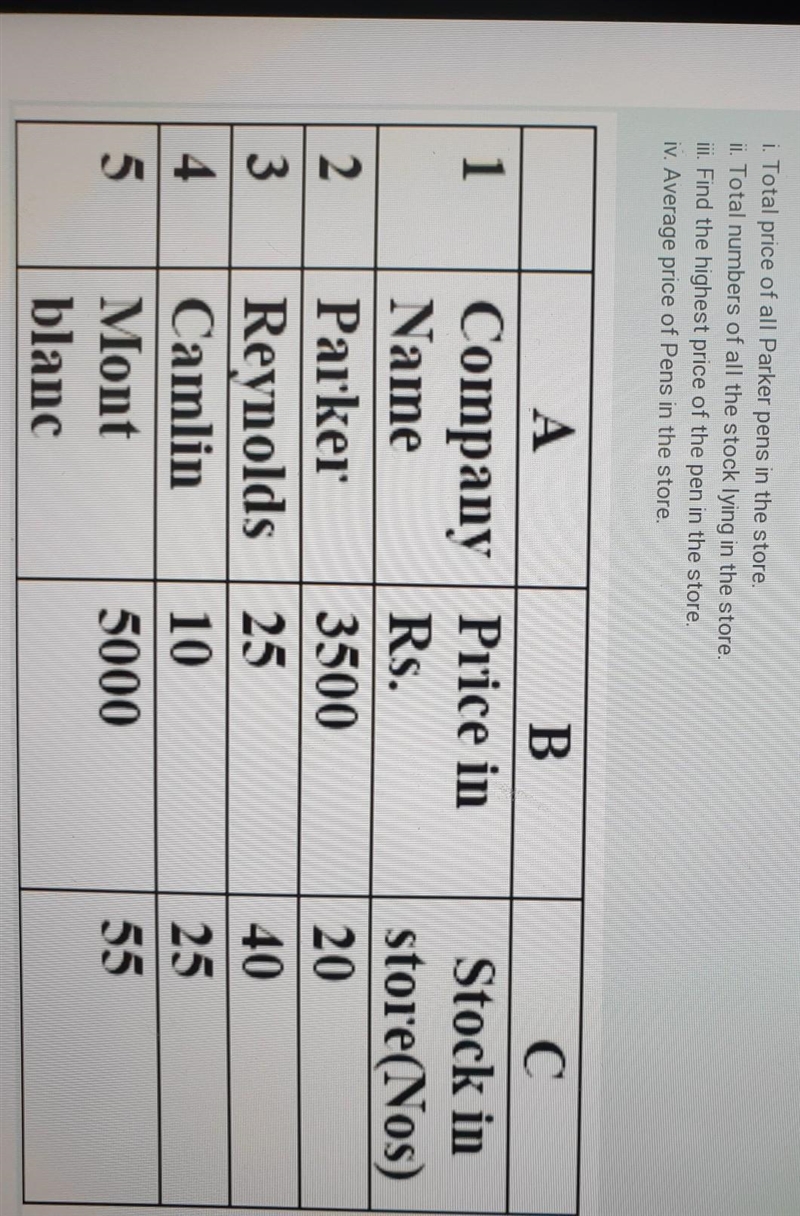 Based on the following data write the formula to calculate the following​-example-1