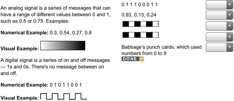 Babbage’s punch cards, which used numbers from 0 to 9. Digital or analog.-example-1