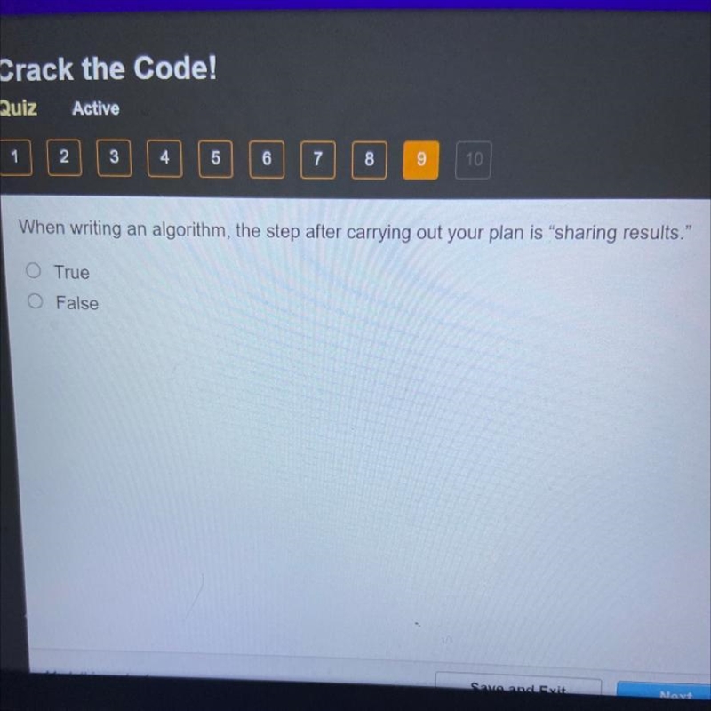 When writing an algorithm, the step after carrying out your plan is "sharing-example-1