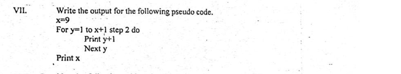 Pls give the output of this pseudocode-example-1