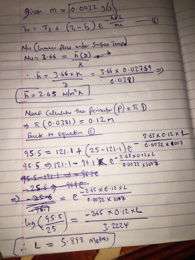 Air at 1.00 atm is passed through a horizontal 1.5-in. Schedule 40 (steam-jacketed-example-1