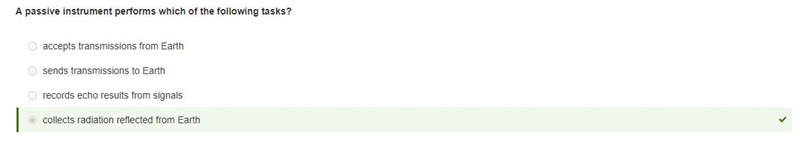 A passive instrument performs which of the following tasks? sends transmissions to-example-1