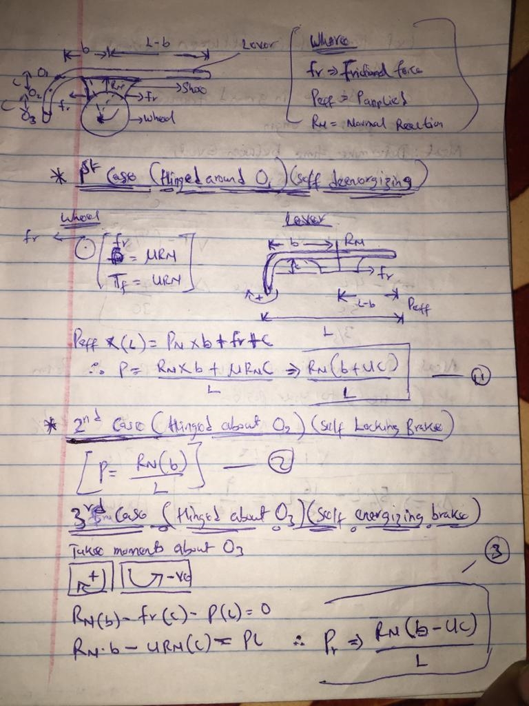 Factors such as brake shoe orientation, pin location, and direction of rotation determine-example-1