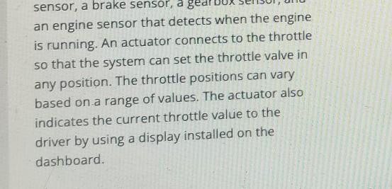 To which part of the system does the actuator connect to in an automobile cruise control-example-1