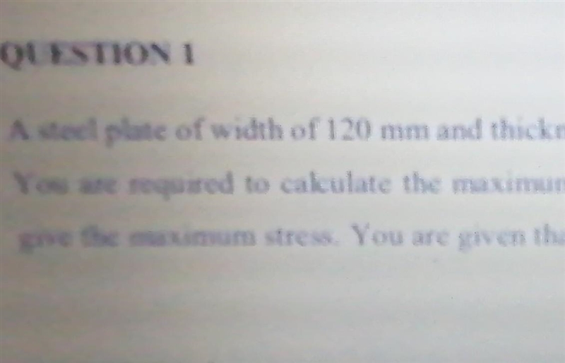 A steel plate of width 120mm and thickness of 20mm is bent into a circular arc radius-example-1