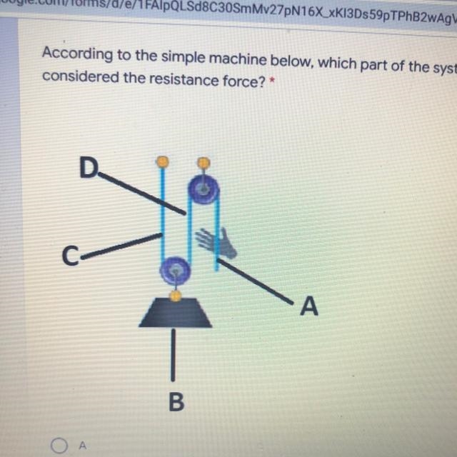 According to the simple machine below, which part of the system is considered the-example-1