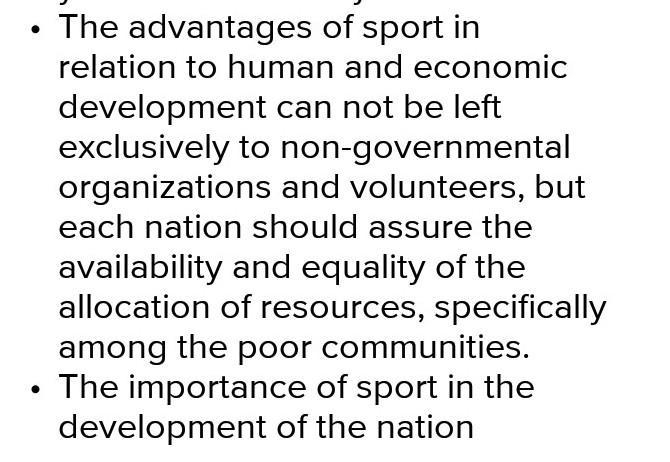 briefly explain Five ways in which the influence of sport and games can lead to nation-example-3