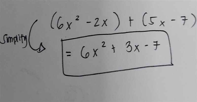 Add (6x^2-2x) + (5x-7)-example-1