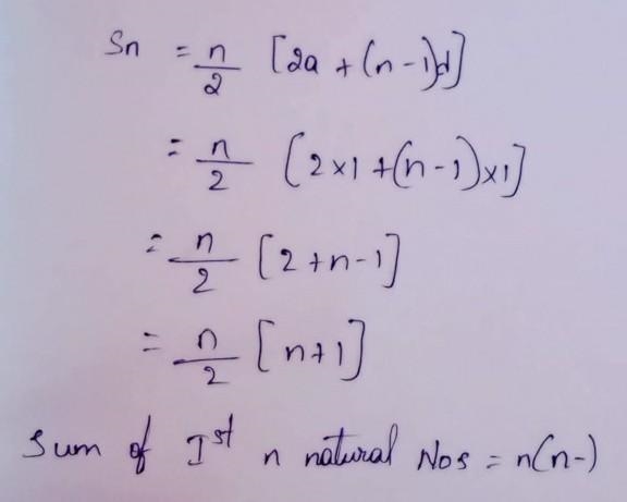 Sun of first 1 nayural numbers​-example-1