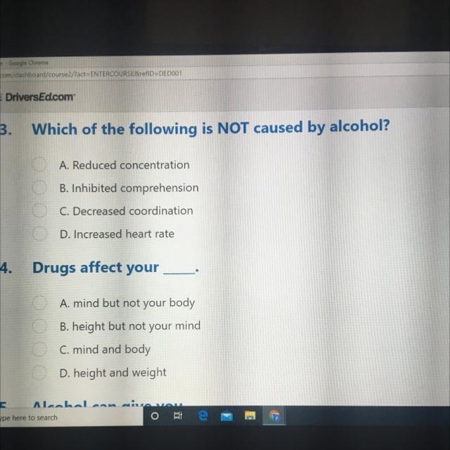 Which of the following is not caused by alcohol?-example-1