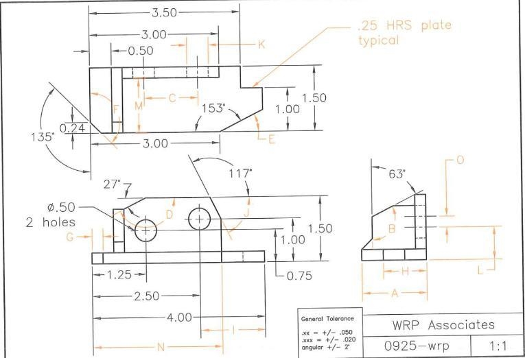 1. What's the maximum overall length of the part? 2. What material is used to fabricate-example-1