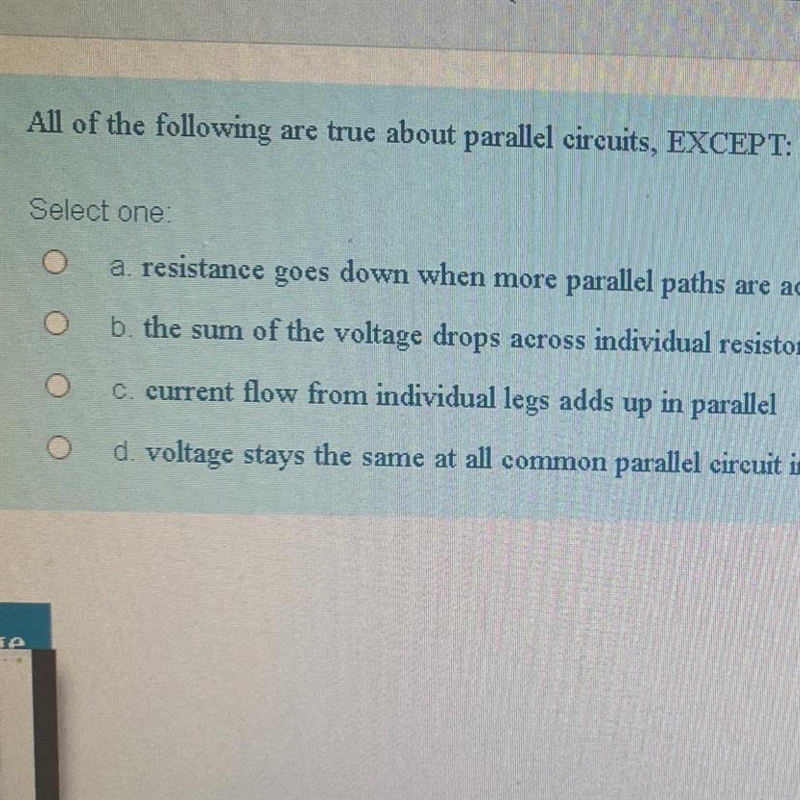 Automotive class A- Resistance goes down when more parallel pants are added B- The-example-1