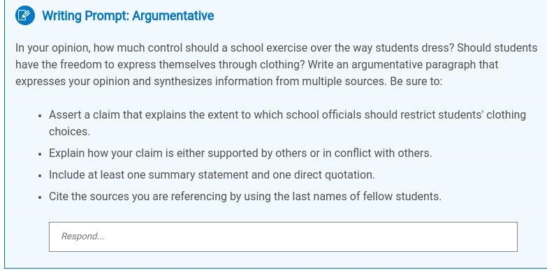 In your opinion, how much control should a school exercise over the way students dress-example-1