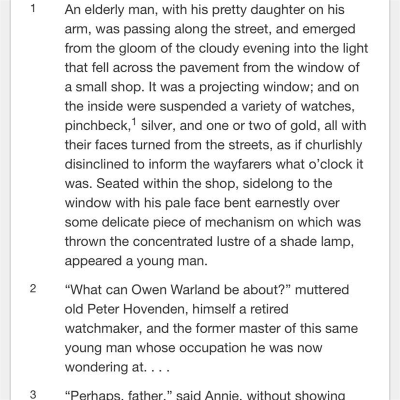 In this text, how do readers learn about Peter Hovenden's character? A through visual-example-1