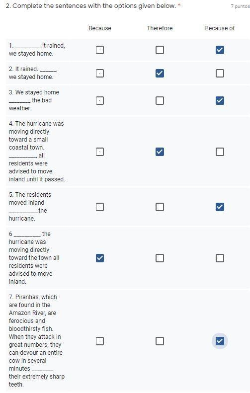 Hi I am student of language and I need if my answers are correct. Help me-example-1