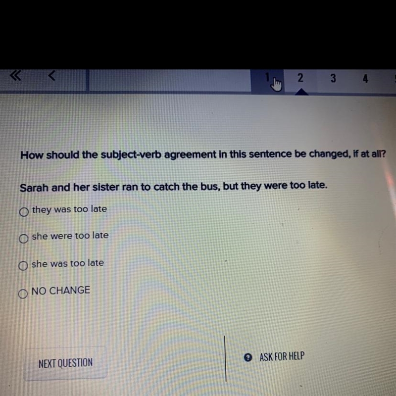 Super easy but I over think please help! How should the subject-verb agreement in-example-1